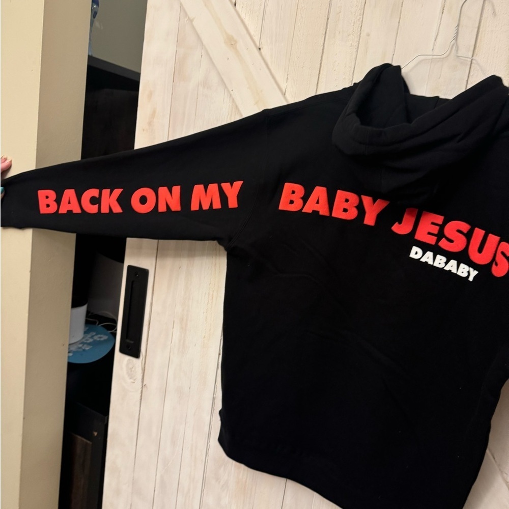 DaBaby hoodie - Back on my Baby Jesus Shit - Size Large